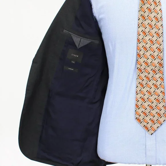 J. Crew Ludlow 42R Gray Solid 2-Button Sport Coat Blazer Jacket V213